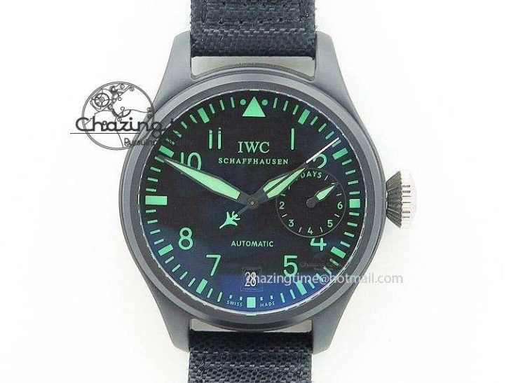 MIROTIME 0204 Cozy Pilot Chrono SS IW387802 V6F 1:1 Best Edition On Brown Leather Strap A 7323